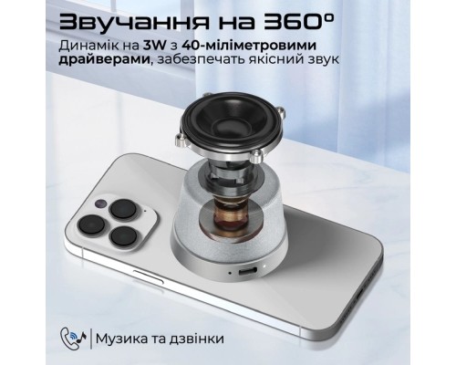 Акустична система Promate Punch 3 Вт Silver (punch.silver)