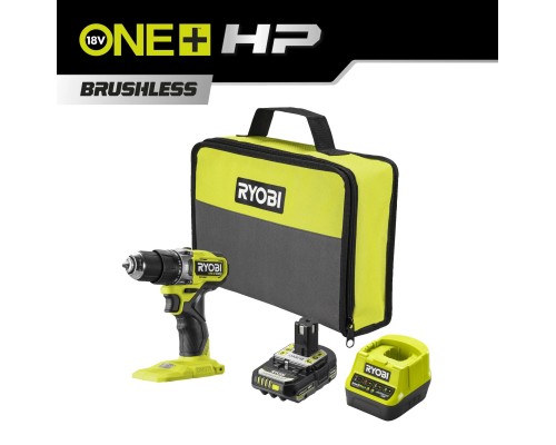 Шуруповерт Ryobi ONE+ HP RPD18C1-1C20G 18V, 1х2Ah, 60Нм, 450/1700об/хв, сумка (5133006525)