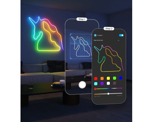 Світлодіодна стрічка Govee H61D3 Neon Rope Light 2, 3.0m, RGBIC, WI-FI/Bluetooth, white (H61D3301)