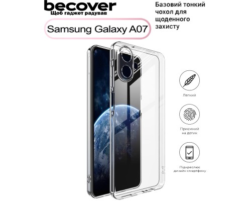Чохол до мобільного телефона BeCover Silicone Samsung Galaxy A07 SM-A075 Transparent (713686)