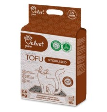 Наповнювач для туалету Velvet Paw TOFU для стерилізованих котів, з кокосовим вугіллям, мигдалевою та кокосовою есенцією (1.5 мм) 2 (TOF70055)