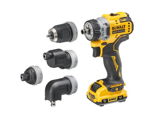 Шуруповерт DeWALT XR Li-Ion 12V, 2x3Ah, зі змінними насадками, 57.5 Нм, 0-425/0-1500 об/хв, 0.7, TSTAK (DCD703L2T)