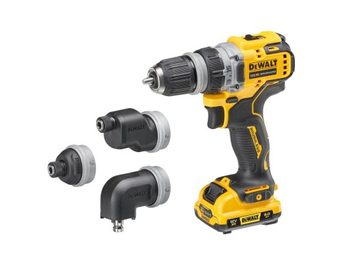 Шуруповерт DeWALT XR Li-Ion 12V, 2x3Ah, зі змінними насадками, 57.5 Нм, 0-425/0-1500 об/хв, 0.7, TSTAK (DCD703L2T)