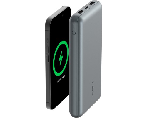 Батарея універсальна Belkin 10000mAh 15W 2xUSB-A, USB-C Gray (BPB011BTGY)