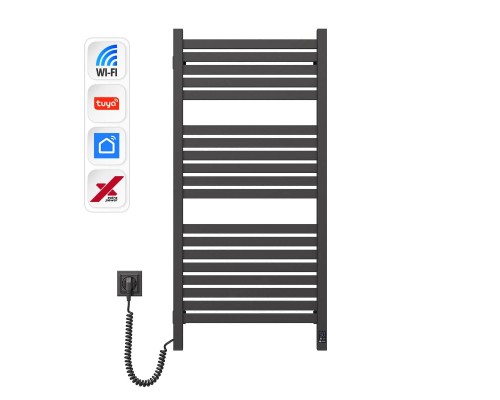 Сушарка для рушників Navin Авангард Х 1000х480 Wi-Fi лівобічна чорний муар (12-272155-4810)