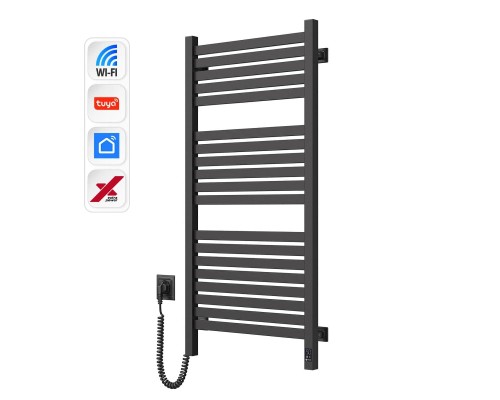 Сушарка для рушників Navin Авангард Х 1000х480 Wi-Fi лівобічна чорний муар (12-272155-4810)