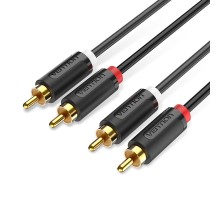 Кабель мультимедійний 2-Male to 2-Male RCA Cable 1.5M Black VENTION (BCMBG)