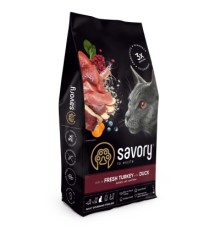 Сухий корм для кішок Savory Adult Cat Steril Fresh Turkey and Duck 8 кг (4820232631607)