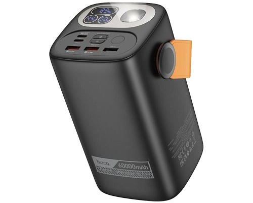 Батарея універсальна HOCO 60000mAh Astrum PD/100W, QC/3.0, LED lamp, Black (DB160 / 714724)