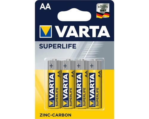 Батарейка Varta AA SUPERLIFE Zinc-Carbon R6 * 4 (02006101414) 