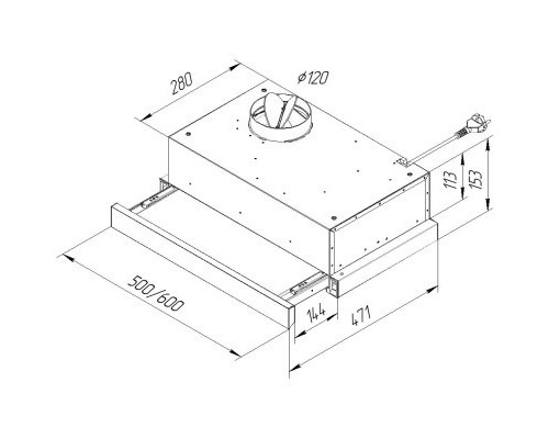 Витяжка кухонна Pyramida TL 60 SLIM WH