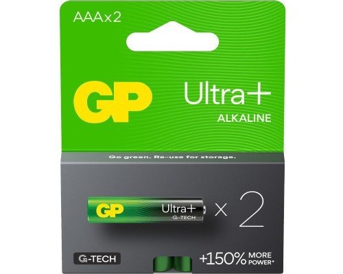 Батарейка Gp AAA LR03 Ultra Plus Alcaline * 2 (24AUP21-SB2 / 4891199218163) 