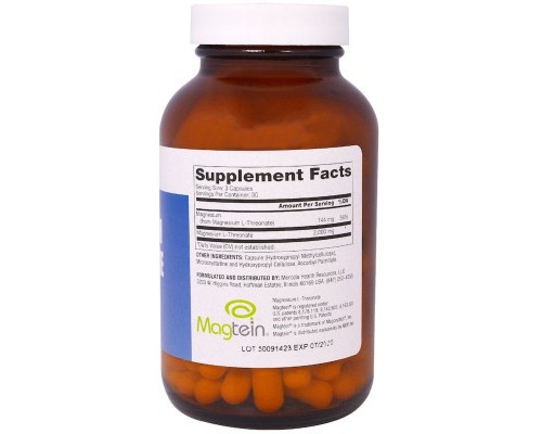 Мінерали Dr. Mercola Магній L-Треонат, Magnesium L-Threonate, 90 капсул (MCL-01778)