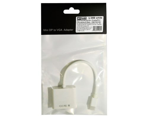 Перехідник ST-Lab Mini DisplayPort (Thunderbolt) Male - VGA Female, 1080P (U-999 white)