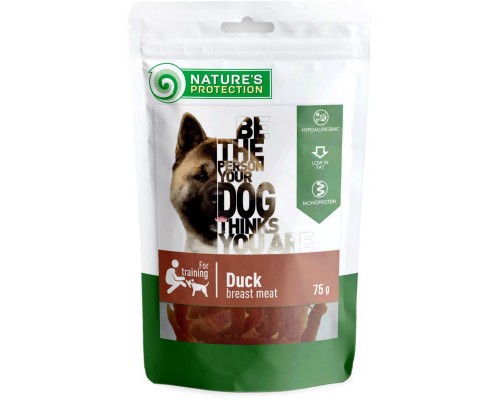Ласощі для собак Nature's Protection Duck breast meat 75 г (SNK46103) Ласощі для собак Nature's Protection Duck breast meat 75 г (SNK46103)