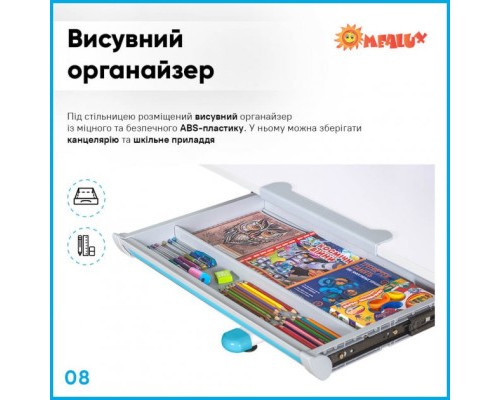 Парта зі стільцем Evo-kids Blue (BD-21 BL)