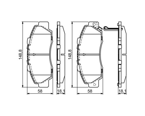 Гальмівні колодки Bosch 0 986 461 142