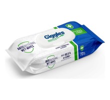 Дитячі вологі серветки Giggles Антибактеріальні 72 шт (8680131205189)