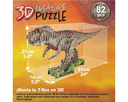 Пазл Educa 3D T-REX 82 елементів (6337222)