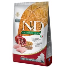 Сухий корм для собак Farmina Low Grain PUPPY MEDIUM&MAXI з куркою та гранатом 2.5 кг (8010276036179)