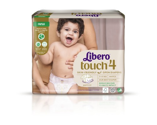 Підгузки Libero Touch Розмір 4 (7-11 кг) 44 шт (7322541750217)