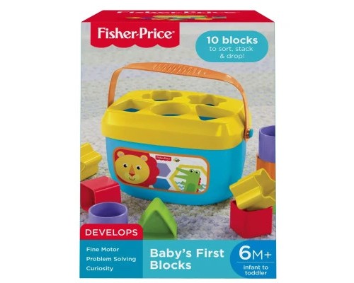 Розвиваюча іграшка Fisher-Price Відерце з кубиками Яскраве (FFC84) Розвиваюча іграшка Fisher-Price Відерце з кубиками Яскраве (FFC84)