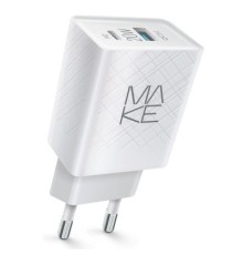 Зарядний пристрій MAKE 20W PD+QC White (MCW-324PWH)