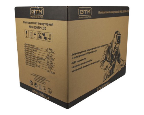 Зварювальний апарат GTM MIG-200SP LCD 200A 220В Double puls (MIG-200SP LCD)