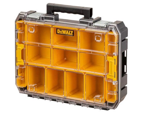 Ящик для інструментів DeWALT TSTAK, прозора кришка, 10 чашок, IP54 (DWST82968-1)