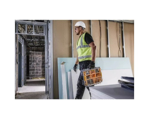 Ящик для інструментів DeWALT TSTAK, прозора кришка, 10 чашок, IP54 (DWST82968-1)