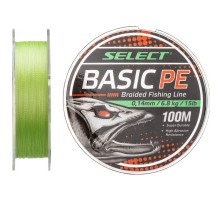 Шнур Select Basic PE 100m Light Green 0.16mm 18lb/8.3kg (1870.27.50)