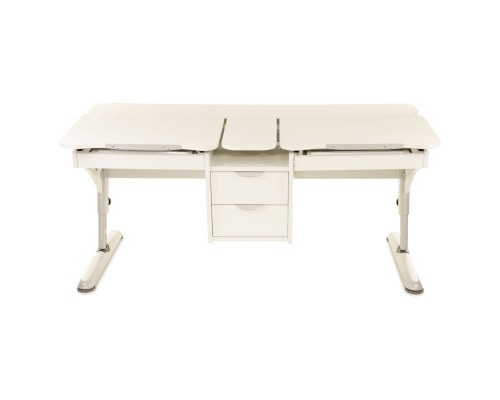 Парта Pondi Ергономік трансформер для 2 дітей Біло-сіра (БЛ311СР)