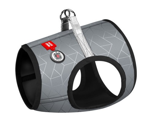 Шлея для собак WAUDOG Clothes з QR-паспортом S1 сіра (2930)