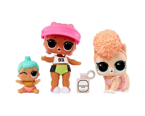 Фігурка L.O.L. Surprise! серії OPP Tot + Pet + Lil Sis - Спайкі, Кітті, Ліл Дженні (987895)