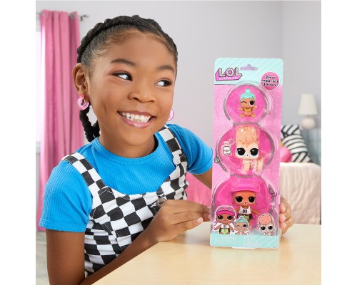 Фігурка L.O.L. Surprise! серії OPP Tot + Pet + Lil Sis - Спайкі, Кітті, Ліл Дженні (987895)