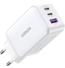 Зарядний пристрій Ugreen USB-A+2*USB-C 65W GaN Tech Fast White (CD224/15334)