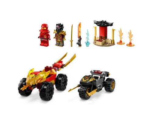 Конструктор LEGO Ninjago Автомобільна й байкова битва Кая і Раса 103 деталей (71789)