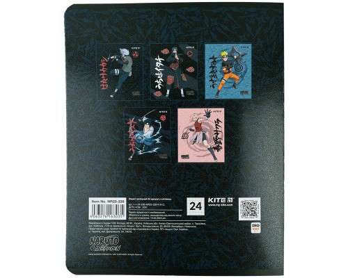 Зошит Kite Naruto 24 аркушів, клітинка (NR23-238)