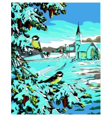 Картина по номерам ZiBi Синички 40*50, ART Line (ZB.64113)