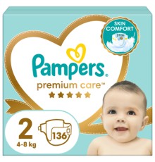 Підгузки Pampers Premium Care Розмір 2 (4-8 кг) 136 шт (8006540855812)