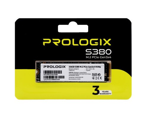 Накопичувач SSD M.2 2280 512GB Prologix (PRO512GS380)