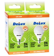 Лампочка Delux BL50P 5 Вт 2700K 220В E14 2 шт. (90010971)