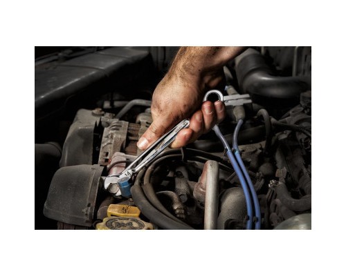 Ключ Milwaukee MAX BITE рожково-накидний з тріскачкою, 15шт, 8-22мм (4932464994)