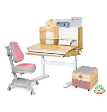 Парта з кріслом Mealux Timberdesk S (парта + крісло + тумба) (BD-685 S+ box BD 920-2 PN+Y-110 DPG)