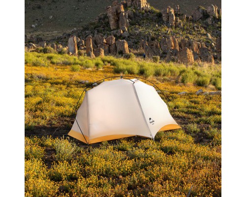 Намет Naturehike надлегкий одномісний NH21ZP003 сіро-жовтий (6927595775424)