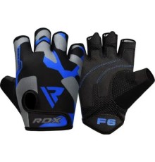 Рукавички для фітнесу RDX F6 Sumblimation Blue L (WGS-F6U-L)