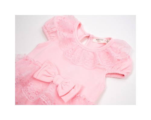 Боді дитяче Breeze пісочник з рюшем (14298-68G-pink)