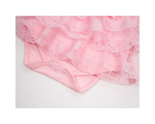 Боді дитяче Breeze пісочник з рюшем (14298-68G-pink)