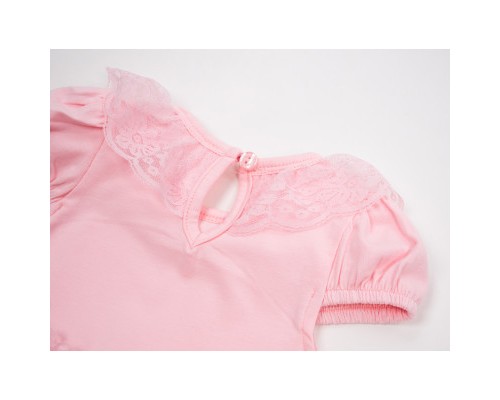 Боді дитяче Breeze пісочник з рюшем (14298-68G-pink)