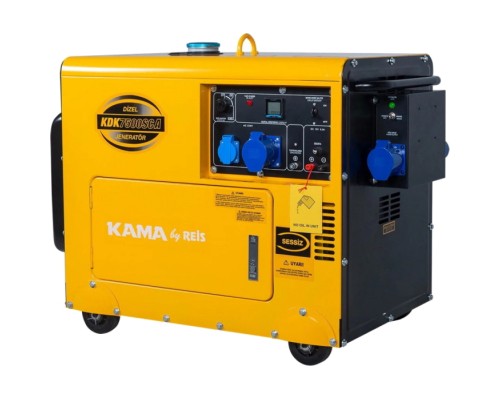 Генератор KAMA KDK7500SCA, дизель, 5.5kW, 6.9KVA, 230V, ATS, 14,5л (KDK7500SCA)